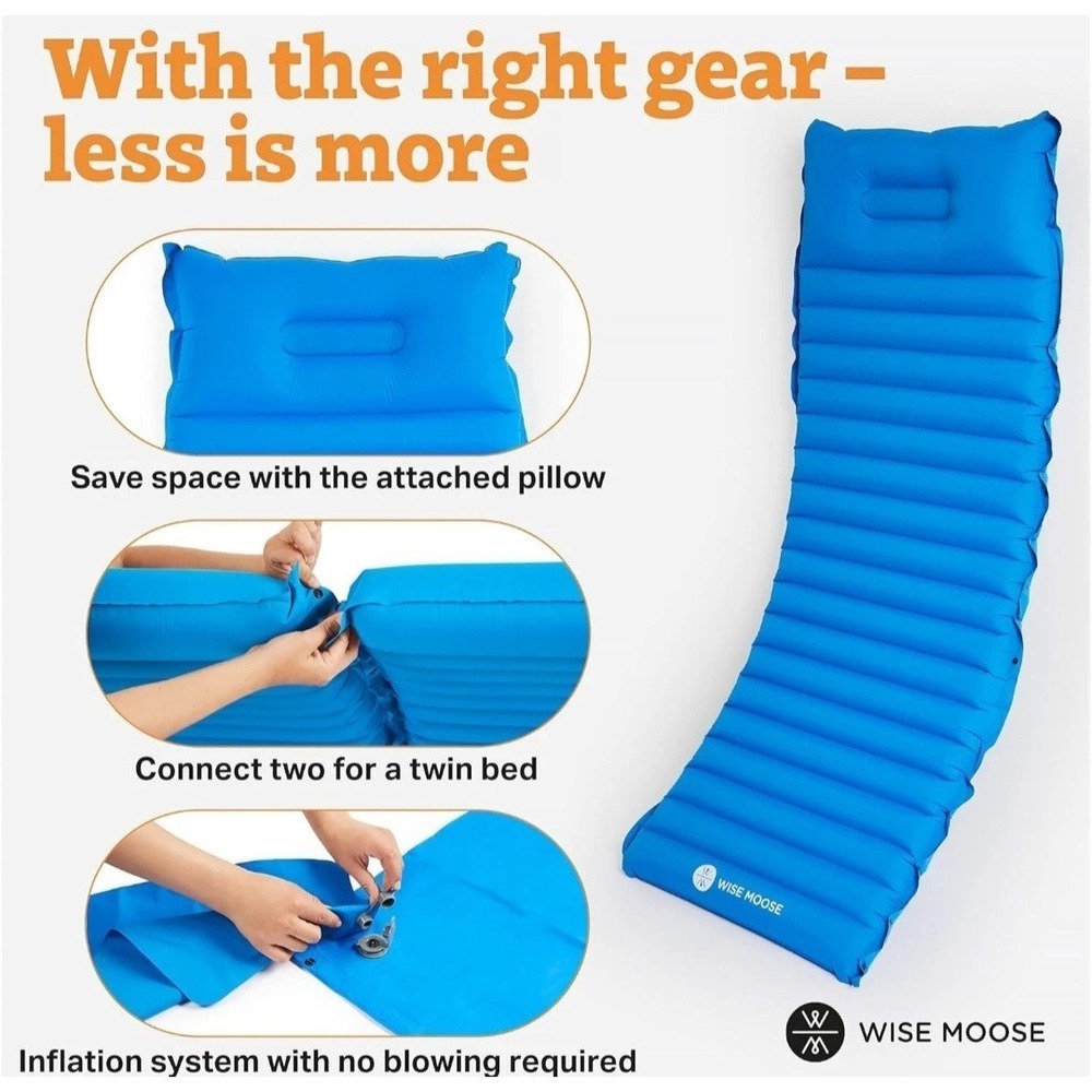 Sleeping Pad - 4.5 Inch Thick Camping Mattress, Ultralight Camping Pad, Inflatab - Picture 3 of 7